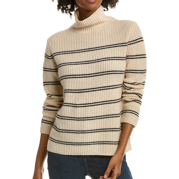 COPY - VINCE
Cashmere Striped Turtleneck Sweater - Picture 2 of 10